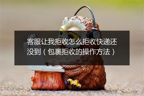 客服让我拒收怎么拒收快递还没到（包裹拒收的操作方法）