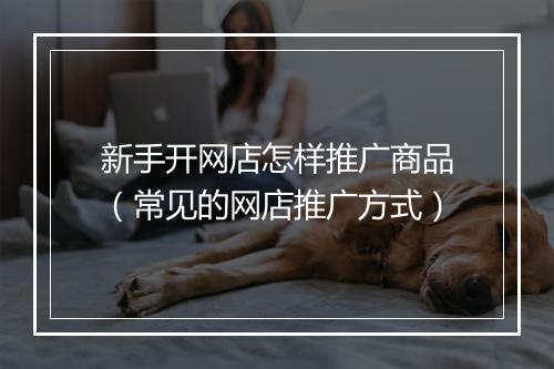 新手开网店怎样推广商品（常见的网店推广方式）