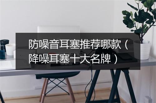 防噪音耳塞推荐哪款（降噪耳塞十大名牌）