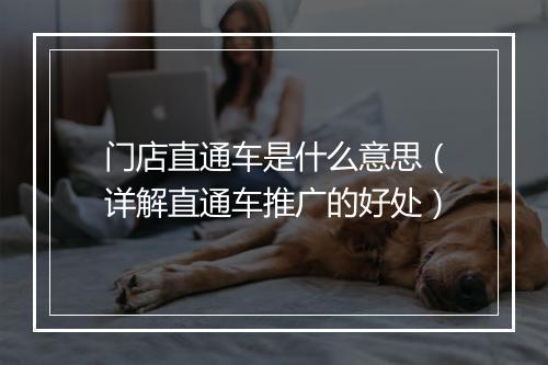 门店直通车是什么意思（详解直通车推广的好处）