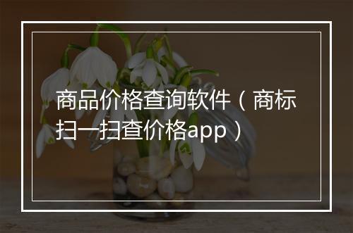 商品价格查询软件（商标扫一扫查价格app）