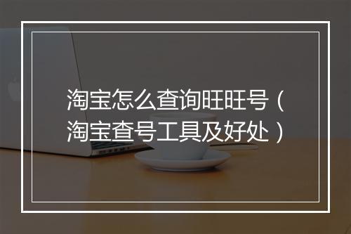 淘宝怎么查询旺旺号（淘宝查号工具及好处）