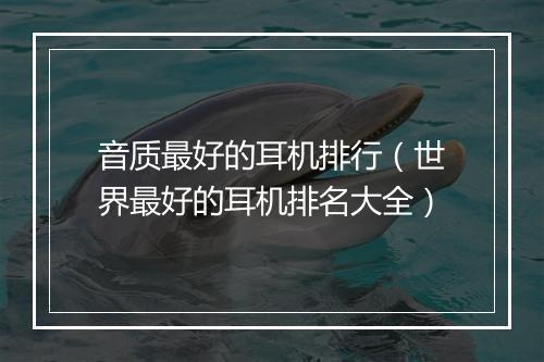 音质最好的耳机排行（世界最好的耳机排名大全）