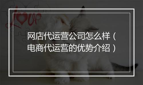 网店代运营公司怎么样（电商代运营的优势介绍）