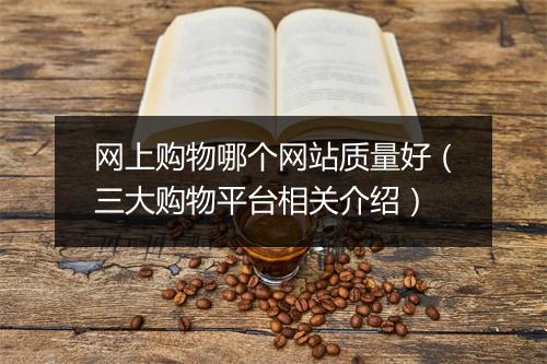网上购物哪个网站质量好（三大购物平台相关介绍）