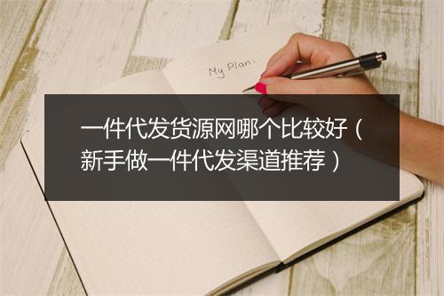 一件代发货源网哪个比较好（新手做一件代发渠道推荐）