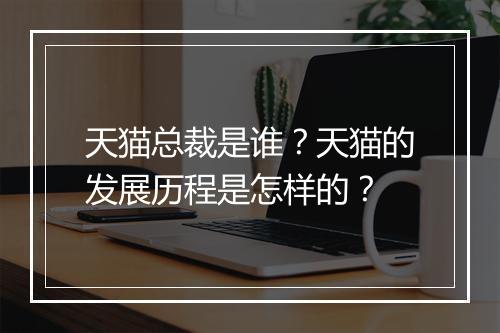 天猫总裁是谁？天猫的发展历程是怎样的？