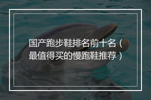 国产跑步鞋排名前十名（最值得买的慢跑鞋推荐）