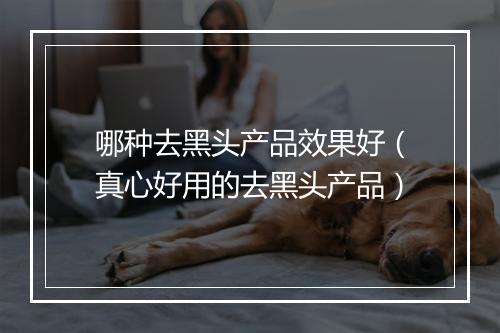 哪种去黑头产品效果好（真心好用的去黑头产品）