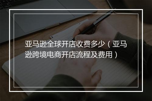 亚马逊全球开店收费多少（亚马逊跨境电商开店流程及费用）