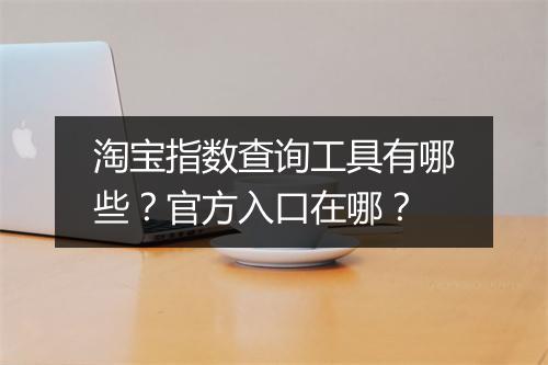 淘宝指数查询工具有哪些？官方入口在哪？