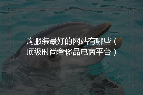 购服装最好的网站有哪些（顶级时尚奢侈品电商平台）