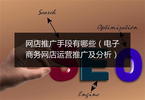 网店推广手段有哪些（电子商务网店运营推广及分析）