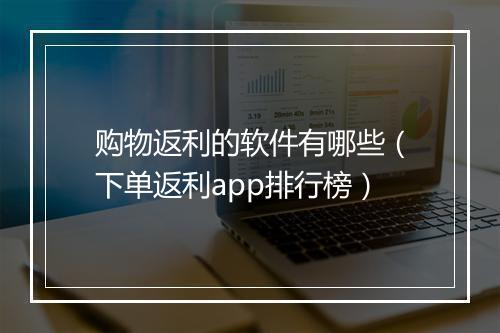 购物返利的软件有哪些（下单返利app排行榜）