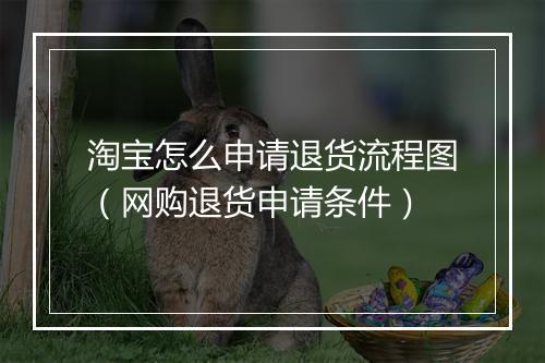淘宝怎么申请退货流程图（网购退货申请条件）