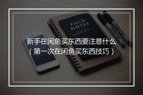 新手在闲鱼买东西要注意什么（第一次在闲鱼买东西技巧）
