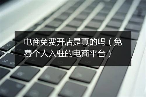 电商免费开店是真的吗（免费个人入驻的电商平台）
