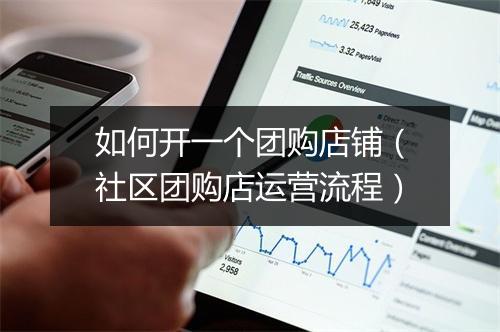 如何开一个团购店铺（社区团购店运营流程）