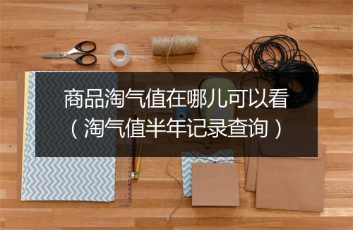 商品淘气值在哪儿可以看（淘气值半年记录查询）