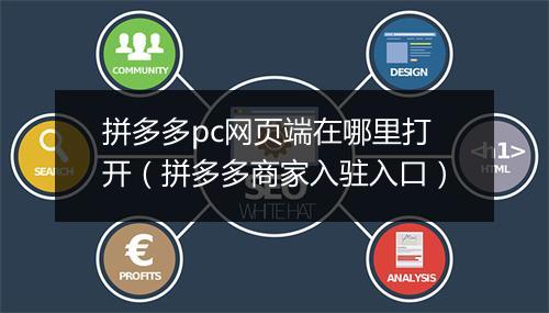 拼多多pc网页端在哪里打开（拼多多商家入驻入口）