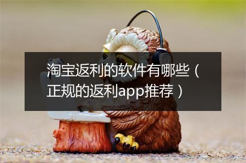淘宝返利的软件有哪些（正规的返利app推荐）