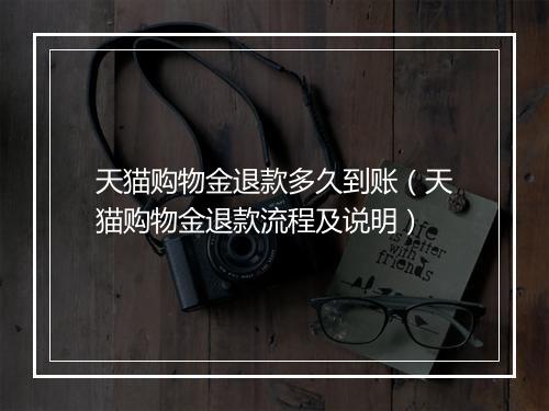 天猫购物金退款多久到账（天猫购物金退款流程及说明）