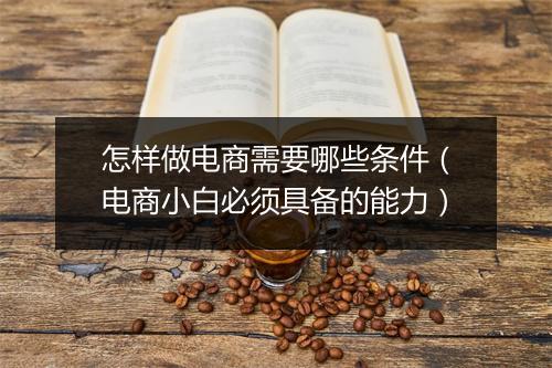 怎样做电商需要哪些条件（电商小白必须具备的能力）
