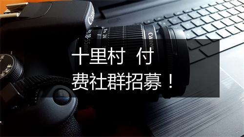 十里村  付费社群招募！
