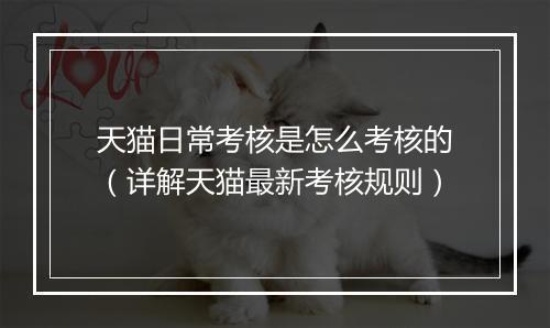 天猫日常考核是怎么考核的（详解天猫最新考核规则）