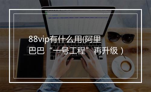 88vip有什么用(阿里巴巴“一号工程”再升级）