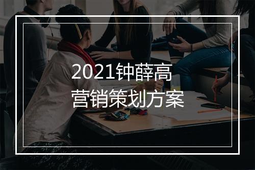 2021钟薛高营销策划方案