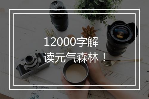 12000字解读元气森林！
