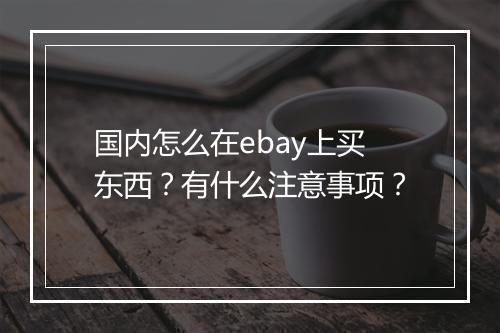 国内怎么在ebay上买东西？有什么注意事项？