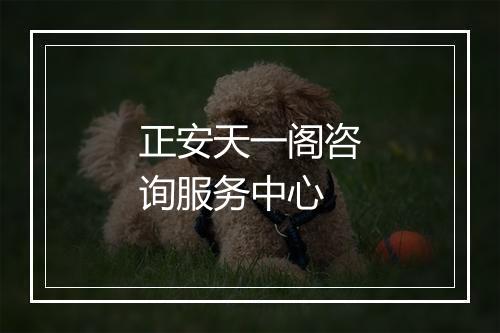 正安天一阁咨询服务中心