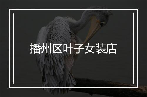 播州区叶子女装店
