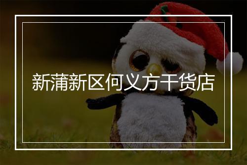 新蒲新区何义方干货店