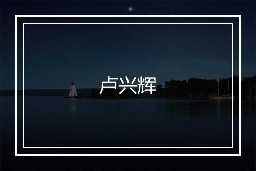 卢兴辉