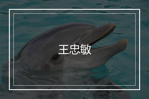 王忠敏