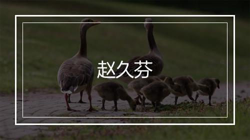 赵久芬