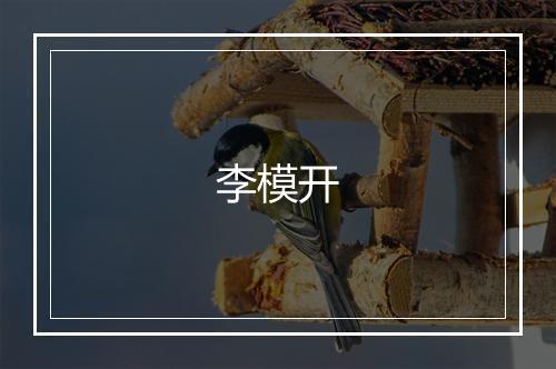 李模开