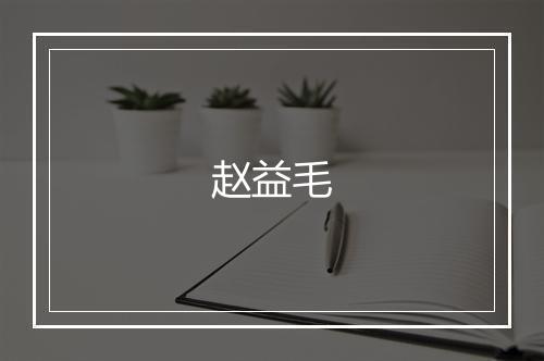 赵益毛