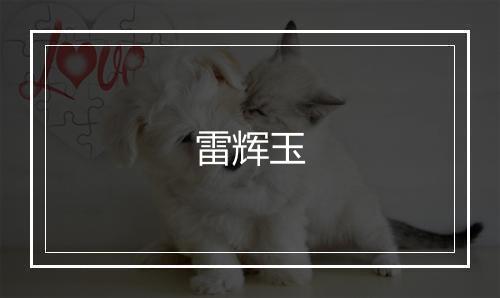 雷辉玉