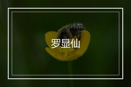 罗显仙