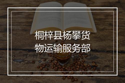 桐梓县杨攀货物运输服务部