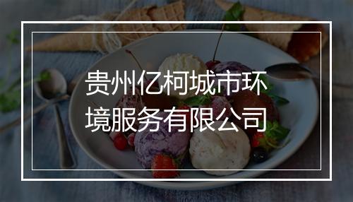 贵州亿柯城市环境服务有限公司