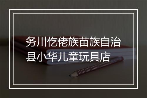 务川仡佬族苗族自治县小华儿童玩具店