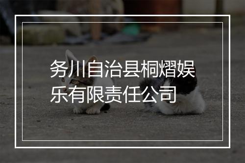 务川自治县桐熠娱乐有限责任公司