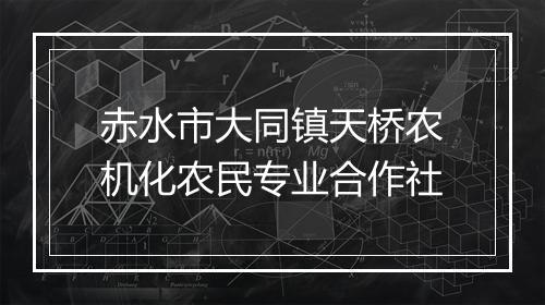 赤水市大同镇天桥农机化农民专业合作社