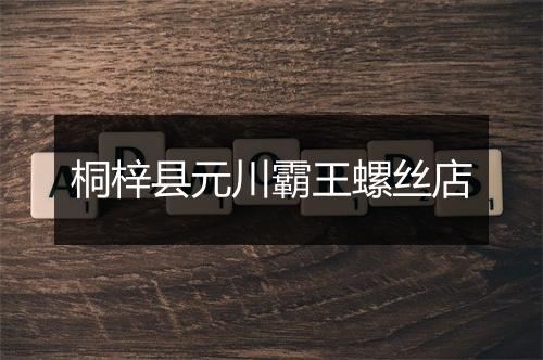 桐梓县元川霸王螺丝店