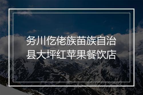 务川仡佬族苗族自治县大坪红苹果餐饮店